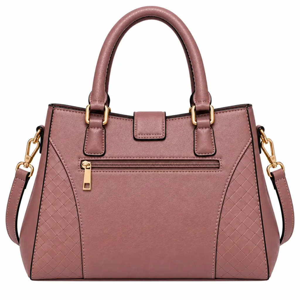 voreza brown leather tote handbag detachable shoulder strap1